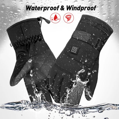 Waterproof Heated Motorcycle Gloves – Rechargeable, Windproof & Touchscreen Compatible