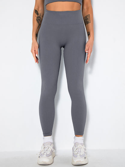 3-Pack Seamless Ribbed Leggings – Soft, Slimming & High-Waisted for Yoga & Fitness!