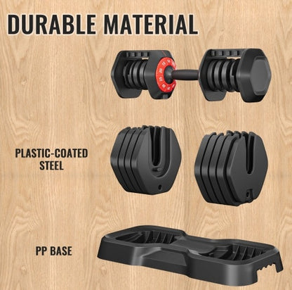 10-in-1 Adjustable Dumbbell Set – Fast & Versatile Home Gym Solution!