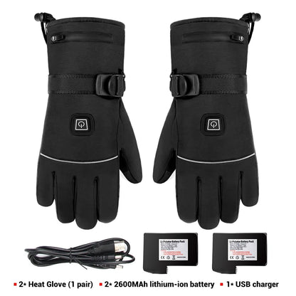 Waterproof Heated Motorcycle Gloves – Rechargeable, Windproof & Touchscreen Compatible