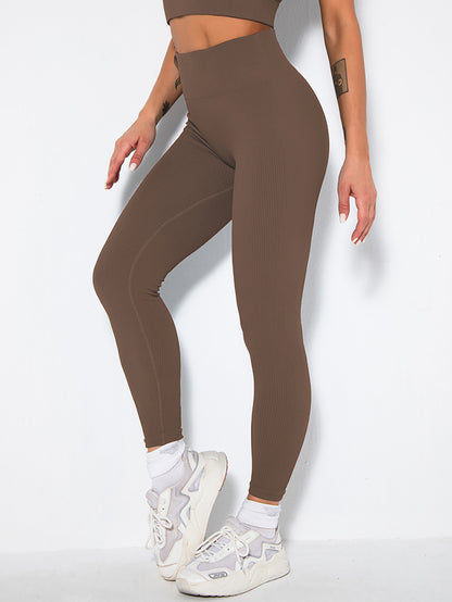 3-Pack Seamless Ribbed Leggings – Soft, Slimming & High-Waisted for Yoga & Fitness!