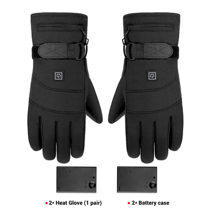 Waterproof Heated Motorcycle Gloves – Rechargeable, Windproof & Touchscreen Compatible